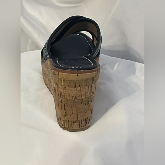 Donald J. Pliner Ilonar Navy Raffia Platform Sandals - Size 10 - Picture 7 of 10